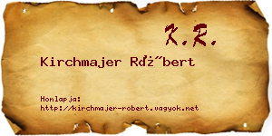 Kirchmajer Róbert névjegykártya