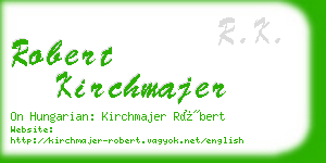 robert kirchmajer business card